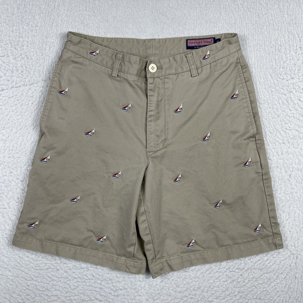 Vineyard Vines Shorts Mens 30 Club Short Embroidered Sailboat‎ Preppy Coastal